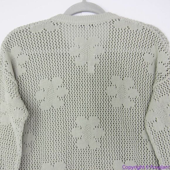 NEW Madewell 100% cotton Floral Open-Stitch Cardigan Sweater,‎ M, NF391 - Picture 7 of 16